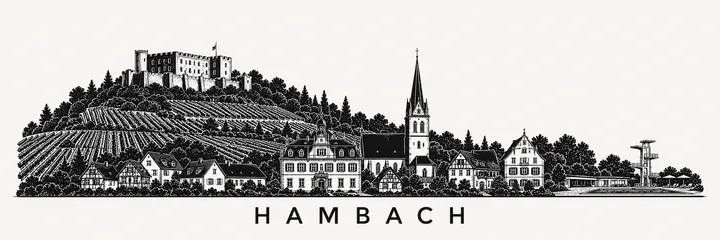 Skyline-Silhouette Neustadt-Hambach